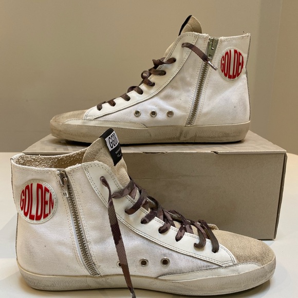 Golden Goose Francy White Canvas/Animalier 41 NIB - Picture 4 of 9